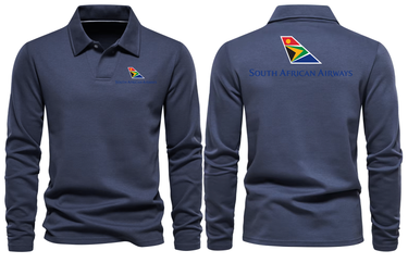 SOUTH AFRICAN AIRWAYS LONG SLEEVE POLO